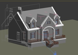 某传统中式多层别墅设计3DMAX模型