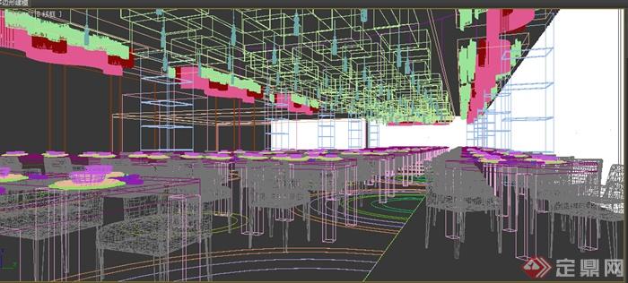 某大型餐厅室内设计3DMAX模型素材