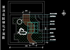 某建筑屋顶花园景观设计CAD图