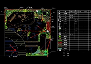 某屋顶花园景观设计CAD平面图1