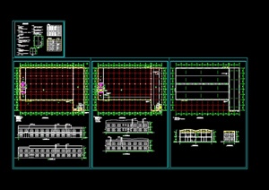 某木质工业厂房设计CAD图纸