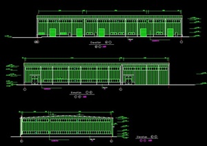 某大型工业厂房建筑设计施工CAD图