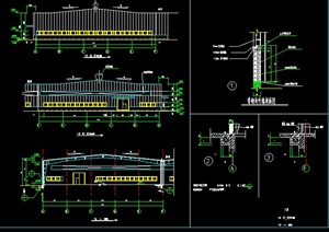 某工农业类工厂厂区高丽钢线扩建厂房建筑设计CAD施工图