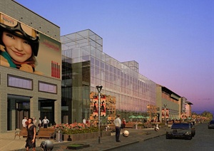 现代某城市商业中心建筑设计3DMAX模型