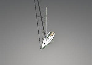 一艘帆船设计3DMAX模型素材