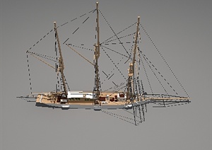 某海上交通工具船设计3DMAX模型素材