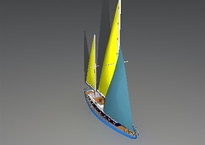 一艘帆船设计3DMAX模型