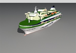 一艘游艇设计3DMAX模型
