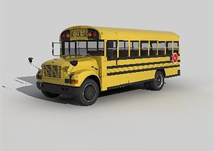 某黄色公交车设计3DMAX模型素材