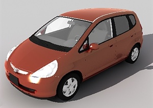 一辆小汽车交通工具3DMAX模型