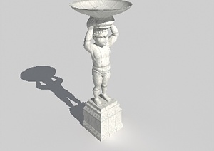 某欧式人物雕塑设计3DMAX模型