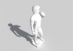 某欧式人体雕塑设计3D模型