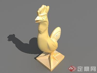 园林景观公鸡雕塑3DMAX模型