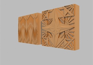 某园林浮雕墙设计3DMAX模型素材