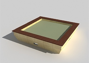 一个梯形水池设计3DMAX模型