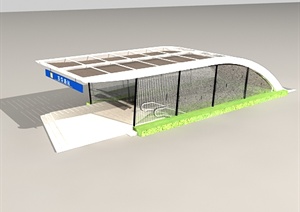某现代地铁站出入口设计3DMAX模型