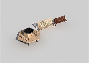 三个坐凳设计3DMAX模型