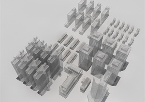 多栋住宅建筑设计3DMAX模型