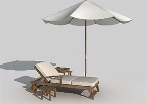 某室外太阳伞座椅设计3DMAX模型