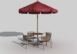 某户外太阳伞设计3DMAX模型素材