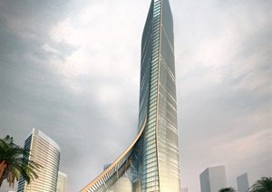 某超高层综合建筑设计3DMAX模型