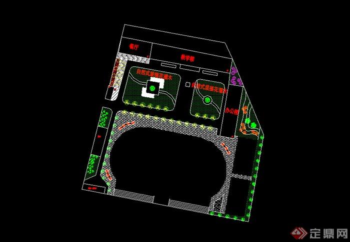 某小学绿化设计CAD图纸参考