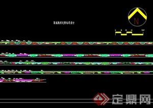 现代某某道路绿化带标段景观设计CAD图