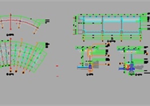 单边弧形廊架设计施工图（dwg格式）