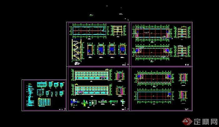 某城市厂房厂区车间建筑施工设计CAD图(2)