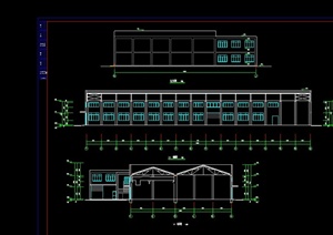 现代某郊区厂房整套建筑施工图设计CAD格式