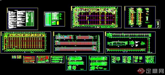 某轴加工及部装厂房建筑设计施工图（dwg格式、含效果图）(3)