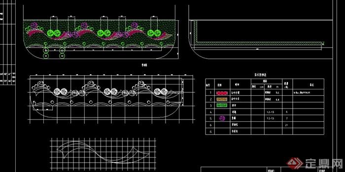 3款道路绿化设计CAD平面图和绿化种植平面图(3)
