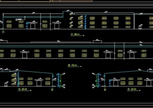 某城市现代管材管间车间设计施工图CAD格式