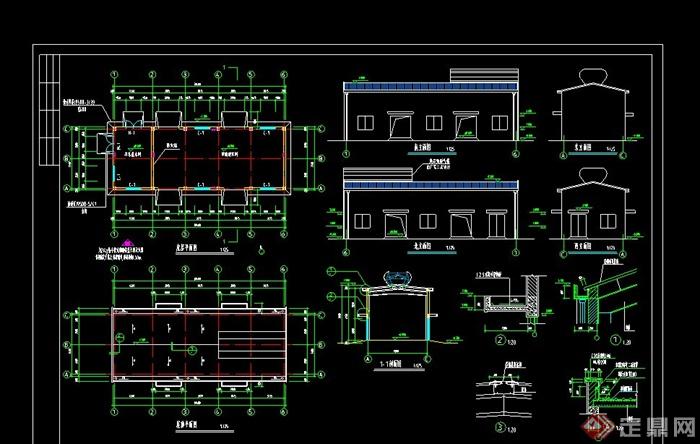 现代某城市厂房车间建筑施工CAD图(2)