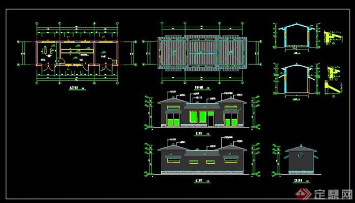 现代某城市工厂配电房建筑设计施工CAD图(2)