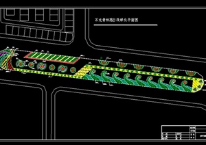 某镇道路绿化设计方案图（dwg格式）