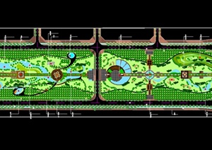 某大型城市林带公园设计CAD图纸