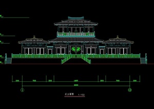 汉代庄王阁建筑设计CAD方案图