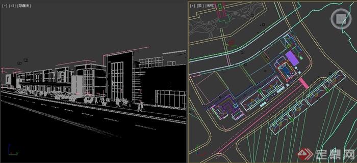 某现代风格沿街商业建筑设计3DMAX模型(3)