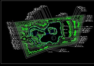 上海松江某公园规划种植设计CAD图