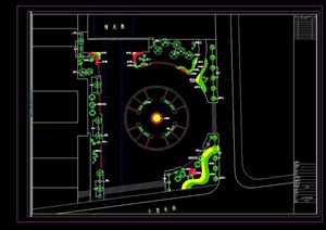 某生肖广场景观绿化设计平面图