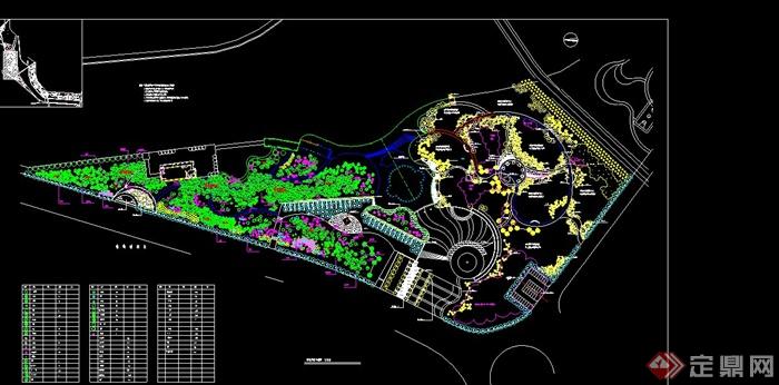 现代某城市自然公园植物配置设计CAD图纸(1)