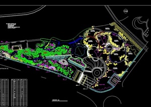 现代某城市自然公园植物配置设计CAD图纸
