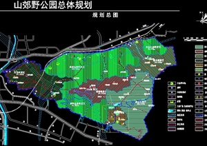 某公园旅游景区景观总体规划平面图