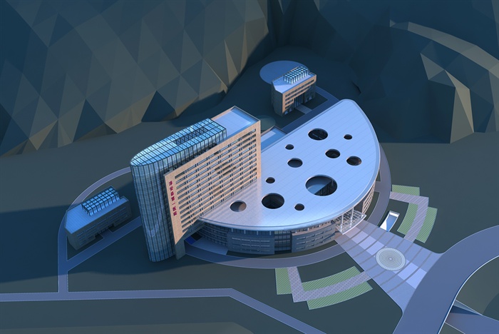 某大型医院建筑设计3DMAX模型素材