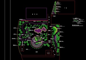 现代某城市工厂小游园环境设计CAD平面图