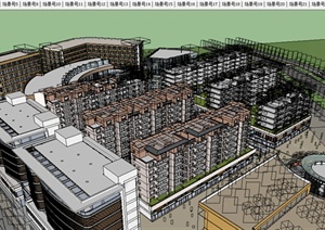 某高校建筑景观规划设计SU(草图大师)模型素材