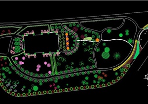 现代某住宅区游园种植设计CAD平面图