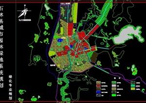某县城园林绿地系统规划图