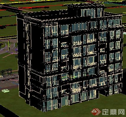 现代风格多层住宅建筑景观设计3DMAX模型(2)